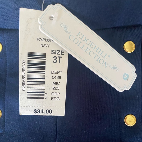NWT Edgehill Collection Navy Leggings 3T - Picture 3 of 5